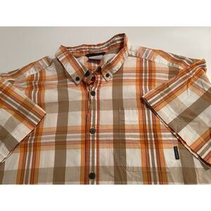 Columbia Plaid Button Up Short Sleeve Casual Shirt XXL